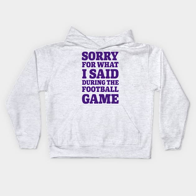 Sorry Purple Tigers Kids Hoodie by Gsweathers